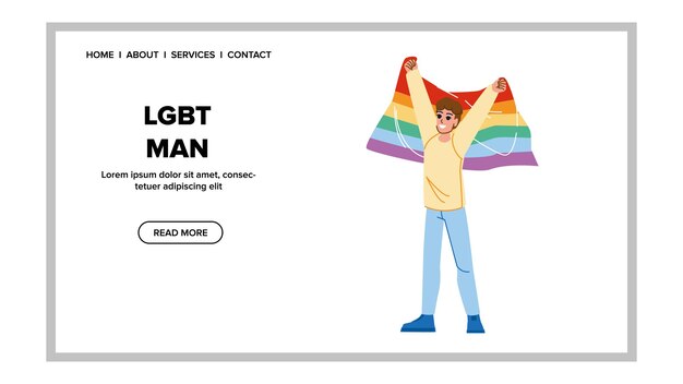 Lgbt-man vector