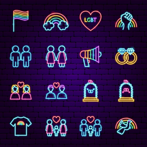 LGBT-neonpictogrammen