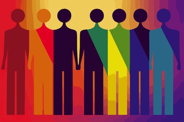 Lgbt people against human rights discrimination illustration