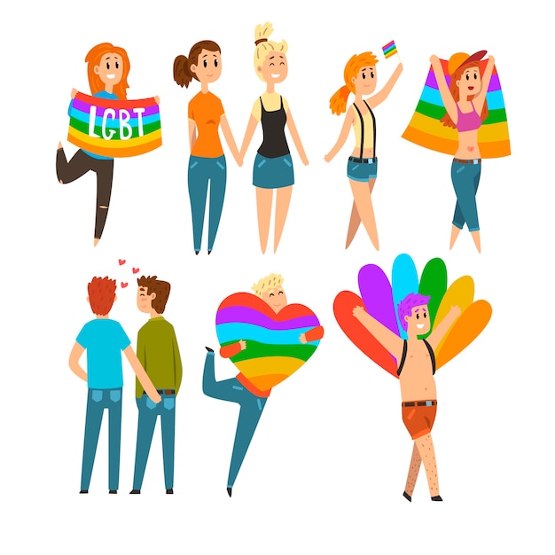 Vector lgbt people community celebrating gay pride