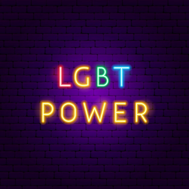 LGBT Power Neon-tekst