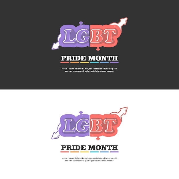 Lgbt Pride maand ontwerp sjabloon illustratie