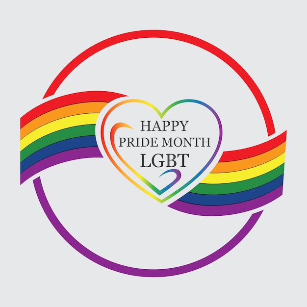 Vector lgbt pride month celebrated annually lgbt human rights and tolerance illustration