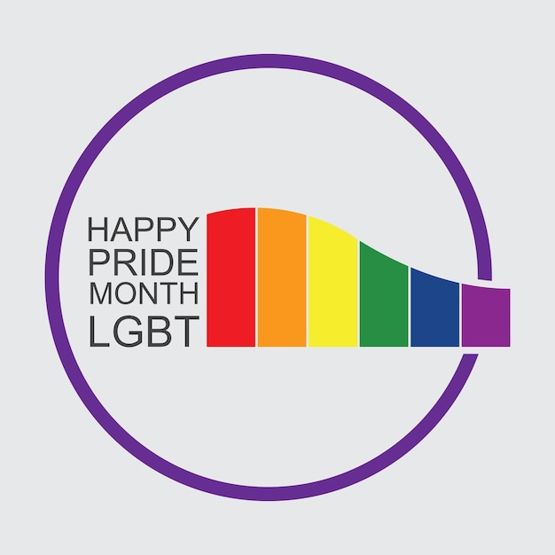 Vector lgbt pride month celebrated annually lgbt human rights and tolerance illustration