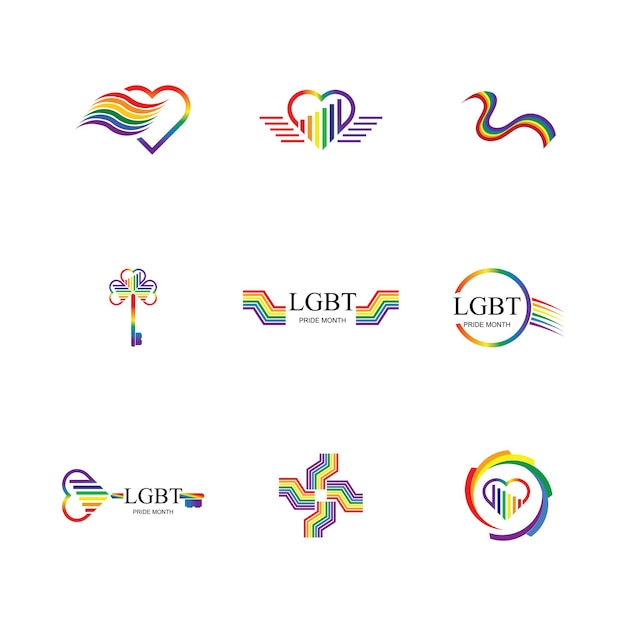 Месяц гордости ЛГБТ Отмечается ежегодно Права человека ЛГБТ и терпимость Иллюстрация