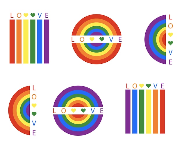 LGBT pride vector set