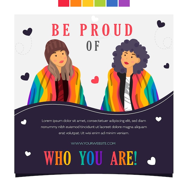 Vector lgbt proud celebration template