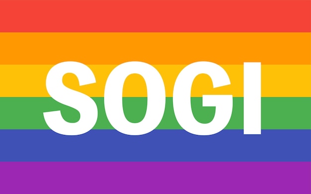 LGBT レインボー フラグと SOGI 文字