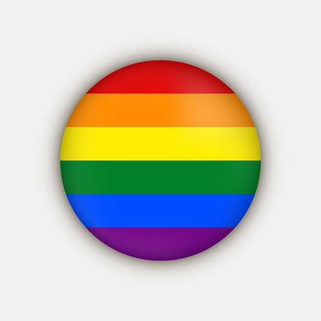 LGBT rainbow pride circle flag