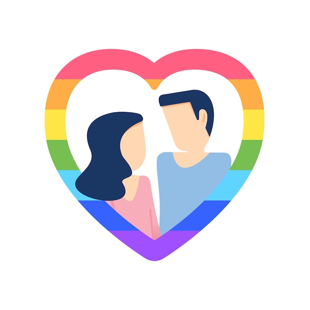 LGBT regenboog hart trots viering Vector illustratie ontwerp