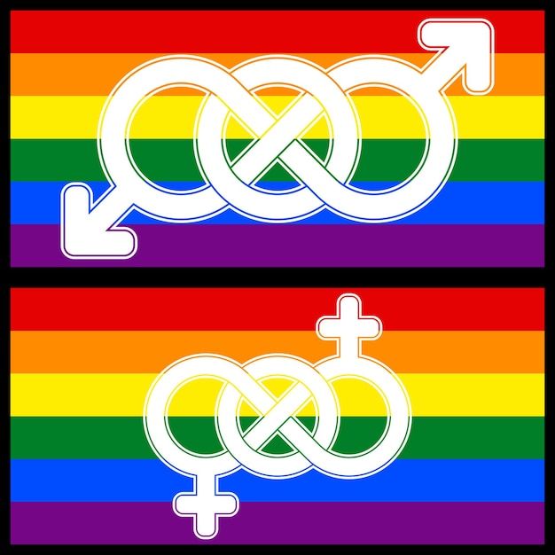 Vector lgbt symbol united by infinity