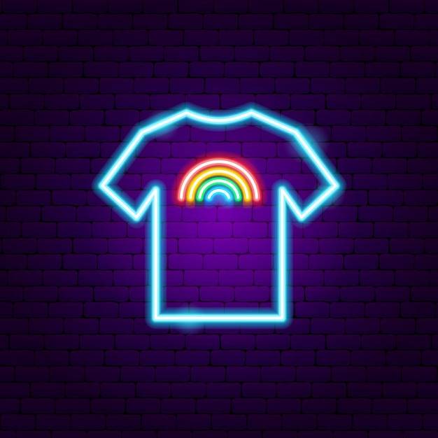 Lgbt tshirt neon sign