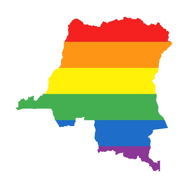 lgbtq gay pride rainbow  flag map of