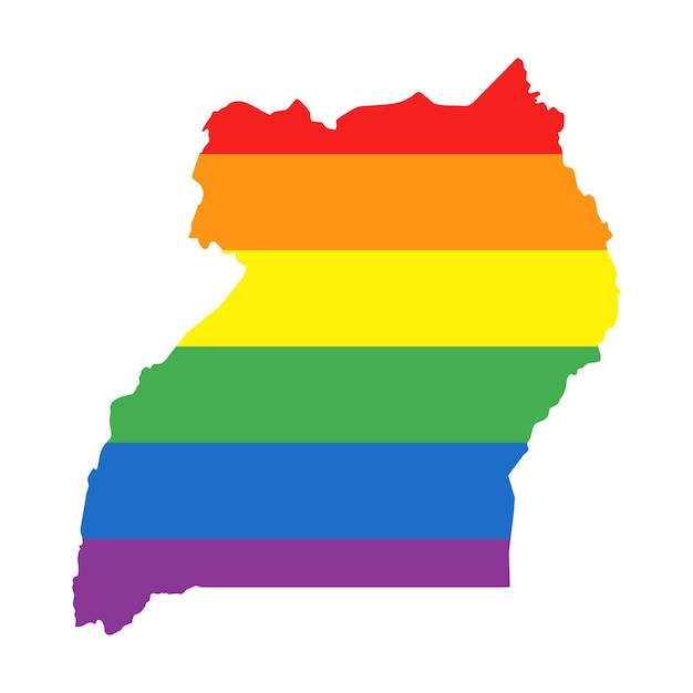 lgbtq gay pride rainbow  flag map of