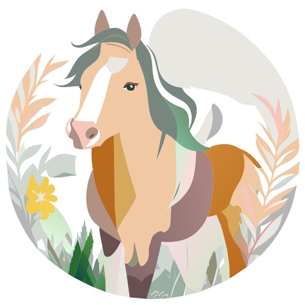 Vector lgbtq horse vector illustration