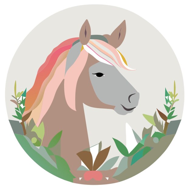 lgbtq horse vector illustration