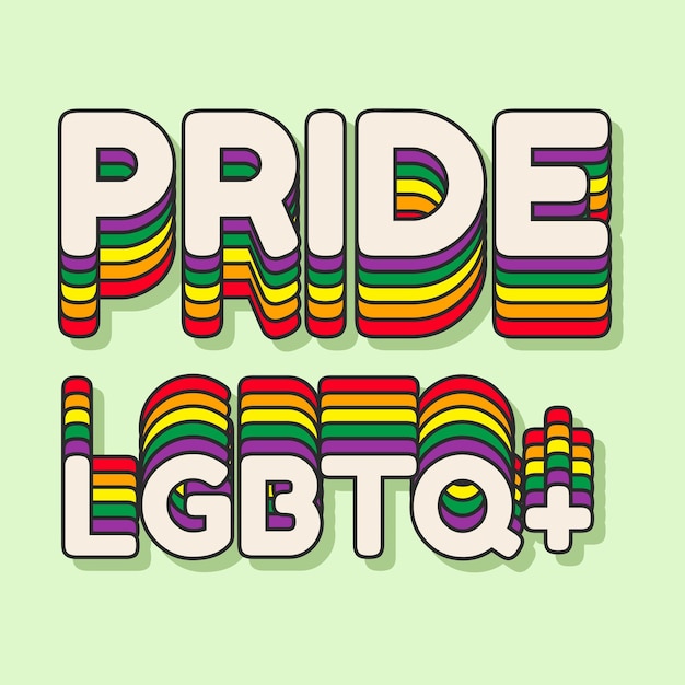 Vector lgbtq pride march gay lesbian
