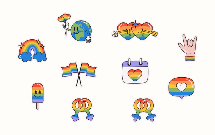 LGBTQ Sticker Vector Illustration