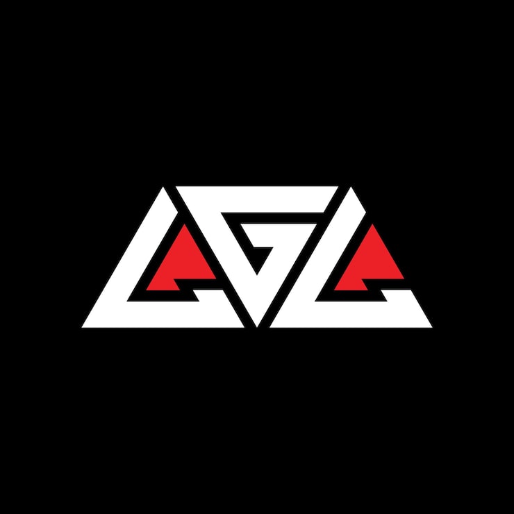 Vector 삼각형 모양의 lgl 삼각형 로고 디자인 모노그램 lgl 세각형 터 로고 템플릿과 빨간색 lgl 삼角형 로고 간단하고 우아하고 고급스러운 lgl 로고