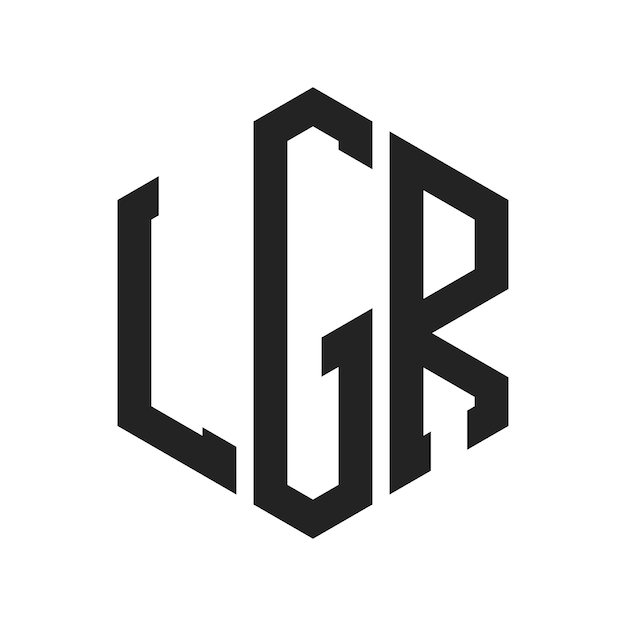 LGのロゴデザイン: LGのイニシャル・レターLGのモノグラムLogoはヘクサゴンの形を用いた