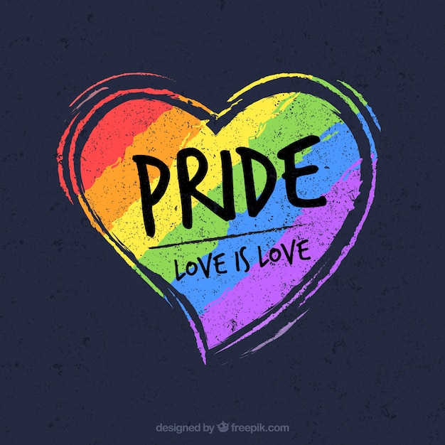 Lgtb pride background with heart