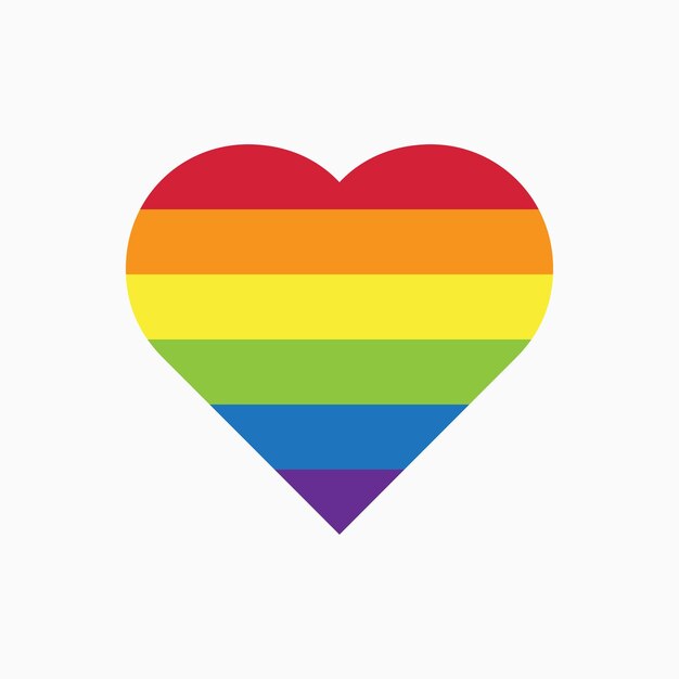 lgtbi heart icon design and Sexual orientation gender identity love Vector illustration