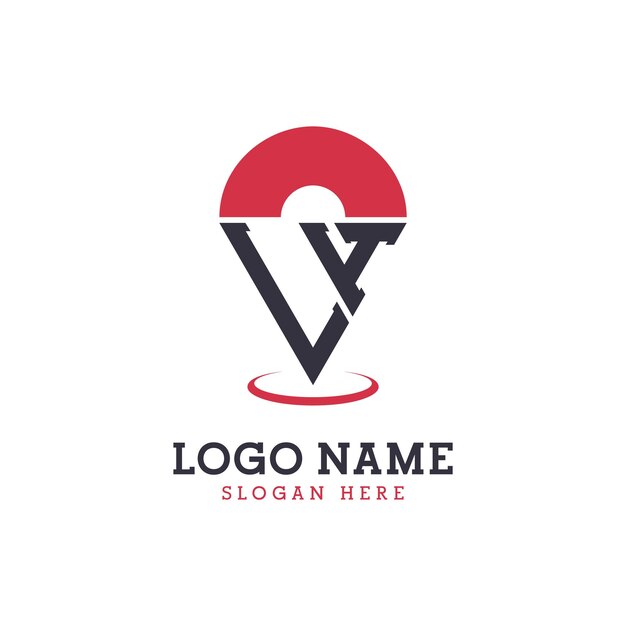 LH Location Icon Design ナビゲーションマップアプリとロケーションベースのビジネスのための近代的なLHピンポイントロゴ
