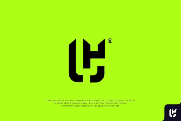 Vector lh logo letterpictogram