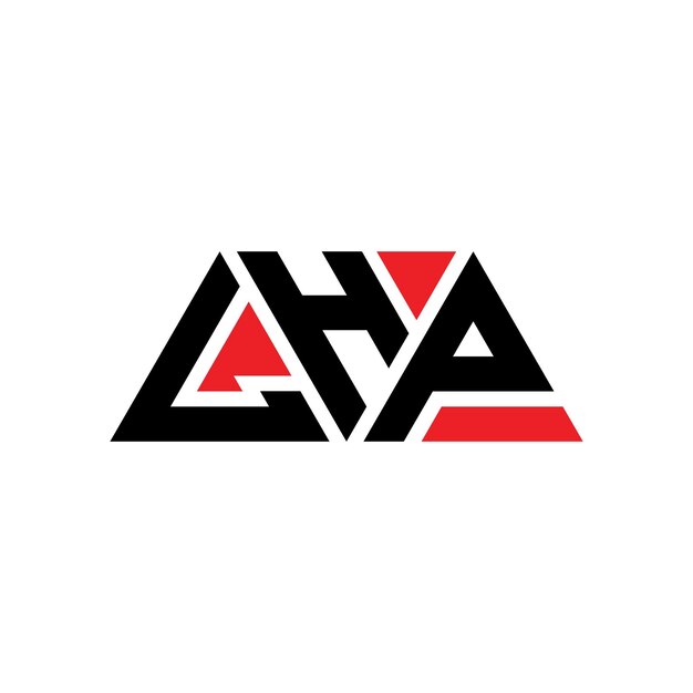 LHP triangle letter logo design with triangle shape LHP triangle logo design monogram LHP triangle vector logo template with red color LHP triangular logo Simple Elegant and Luxurious Logo LHP