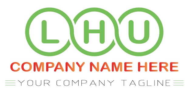 Vector lhu letter logo design