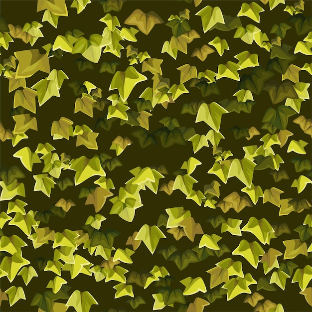 Vector liana branches and tropical leaves ivy seamless pattern game cartoon element of creeper jungle