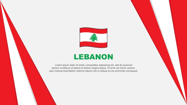 Libanon Vlag Abstracte Achtergrond Ontwerpsjabloon Libanon Onafhankelijkheidsdag Banner Cartoon Vector Illustratie Vlag Van Libanon