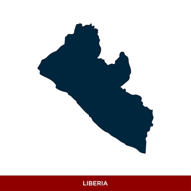 Liberia Country Map Icon Vector Design Template