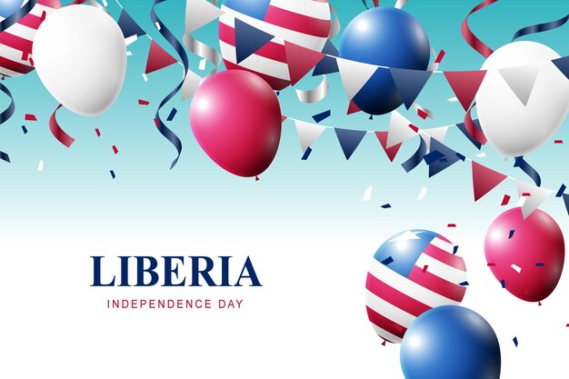 Vettore priorità bassa di festa dell'indipendenza della liberia