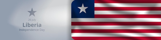 Vettore uso della celebrazione del giorno dell'indipendenza della liberia per i social media dei banner