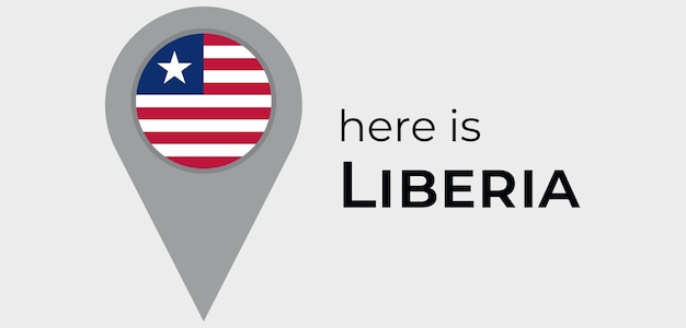 Liberia kaartmarkeringspictogram hier is Liberia vectorillustratie