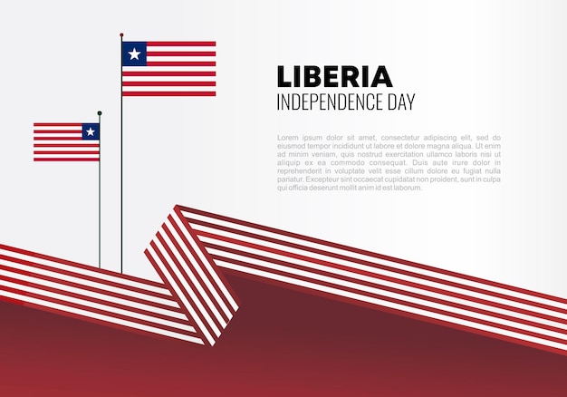 Liberia onafhankelijkheidsdag achtergrond banner poster voor nationale viering op 26 juli