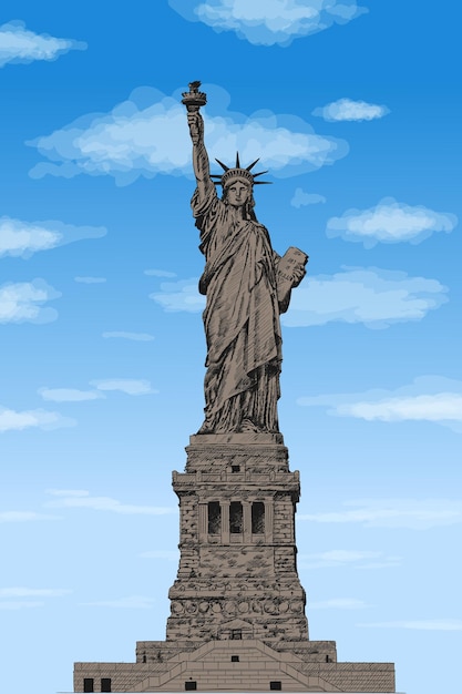 Statua della libertà che illumina il mondo a new york america