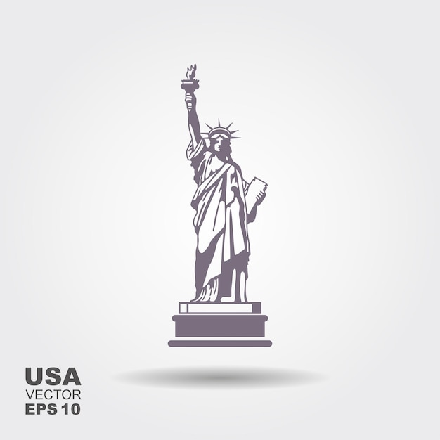 Vector liberty statue icon illustration