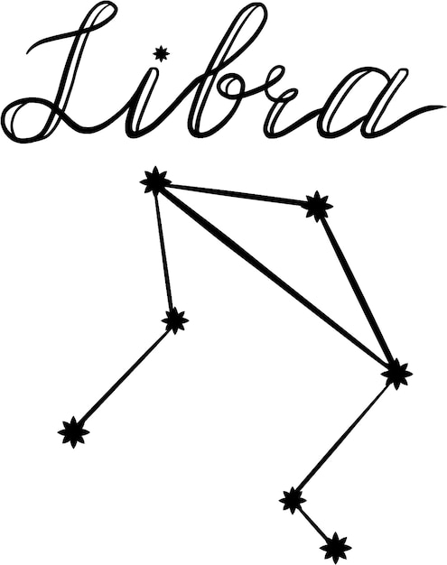 Vector libra constellation vector