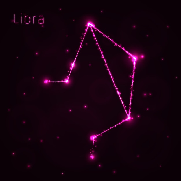 Libra silhouette of lights