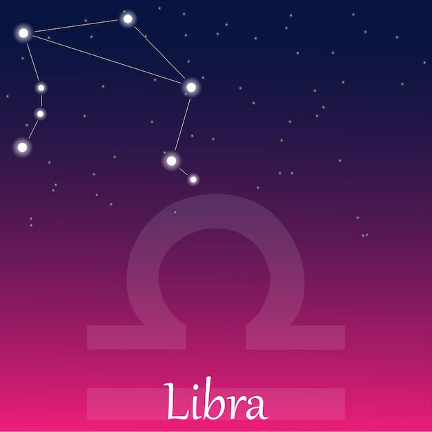 Libra zodiac background copy space Can be used for Social Media content and others