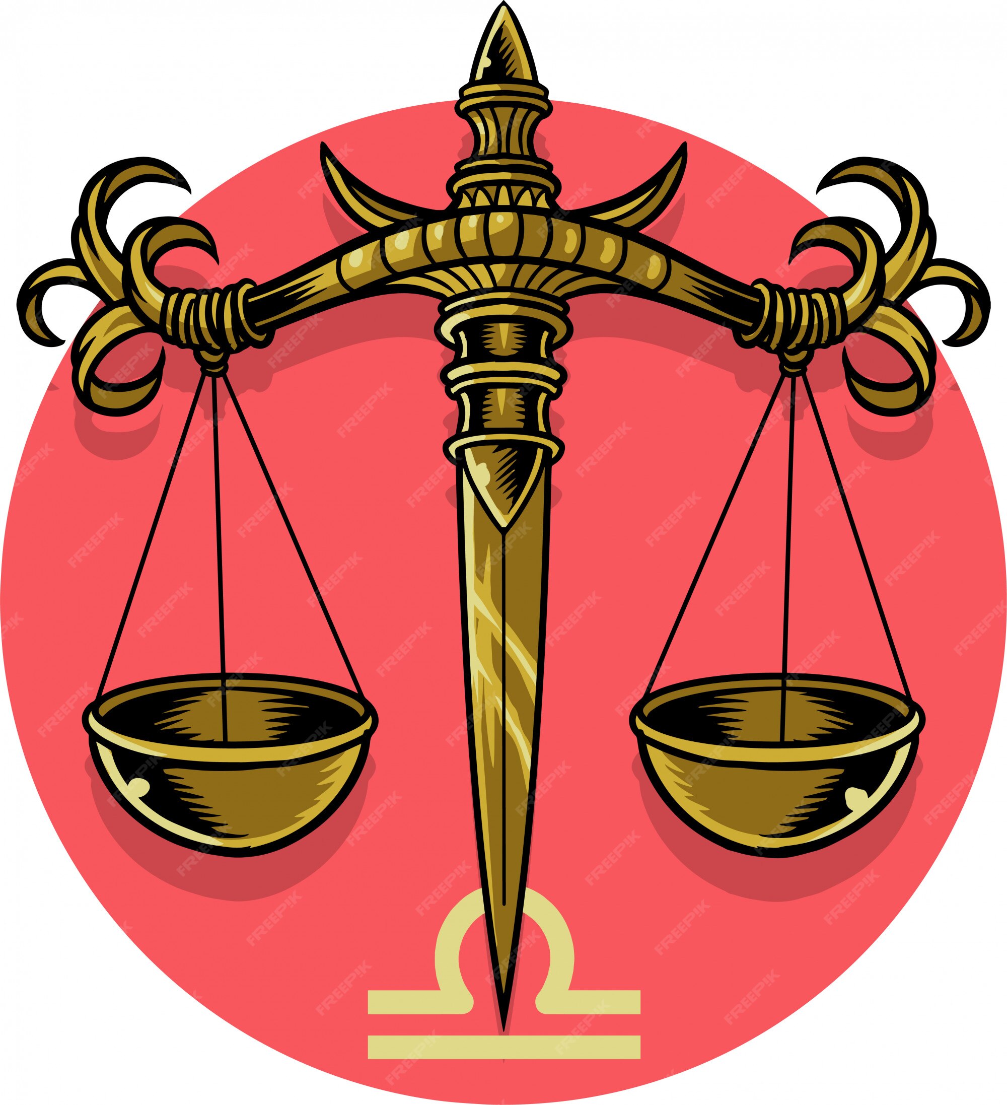 Premium Vector Libra zodiac sign