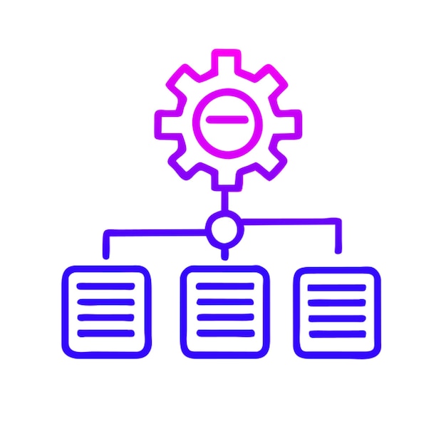 libraries for modules icon outline gradient