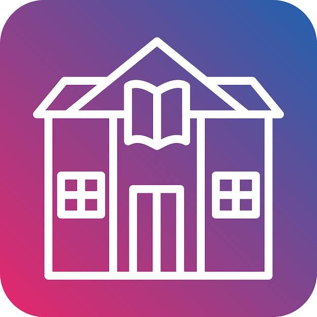 Vector library building icon style