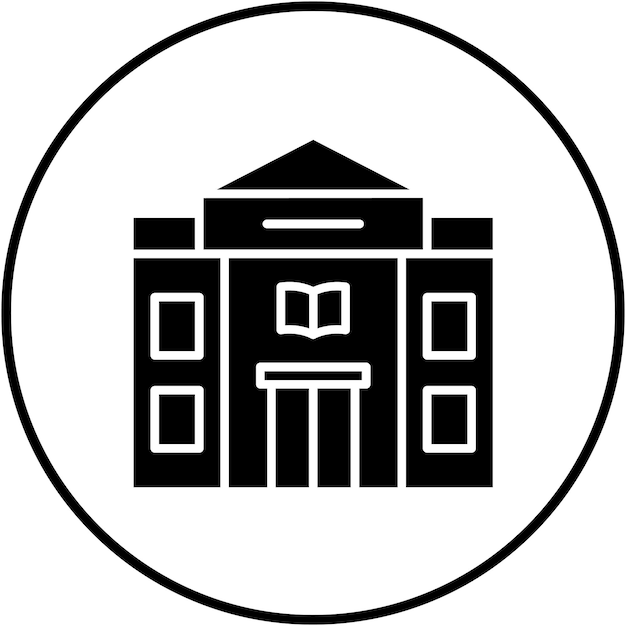 Vector library building vector icon can be used for library iconset