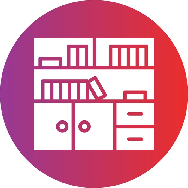 Library Cabinet Icon Style