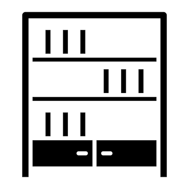 Library Cabinet Vector Illustration Style