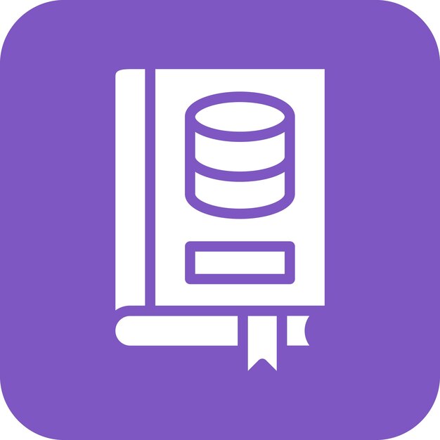 図書館のデータベースベクトルアイコンのイラスト