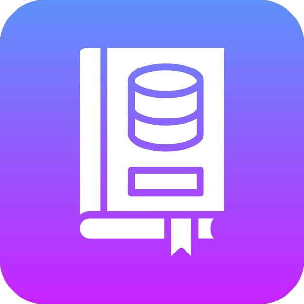 図書館のデータベースベクトルアイコンのイラスト